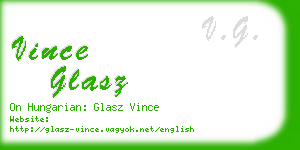 vince glasz business card